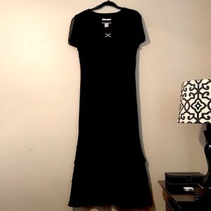 Elegant solid black dress size 14 Sheri Martin NY
